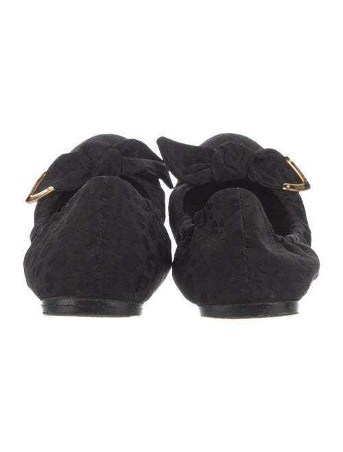 Louis Vuitton Satin Bow Accents Ballet Flats