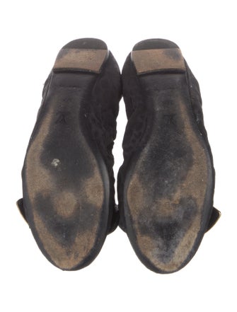 Louis Vuitton Satin Bow Accents Ballet Flats