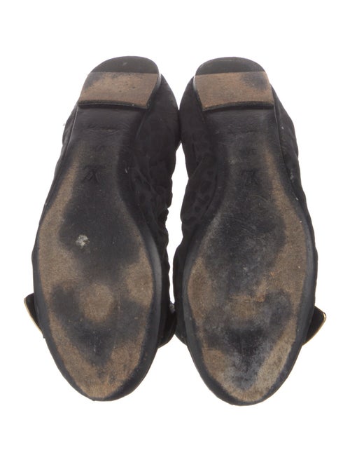 Louis Vuitton Satin Bow Accents Ballet Flats