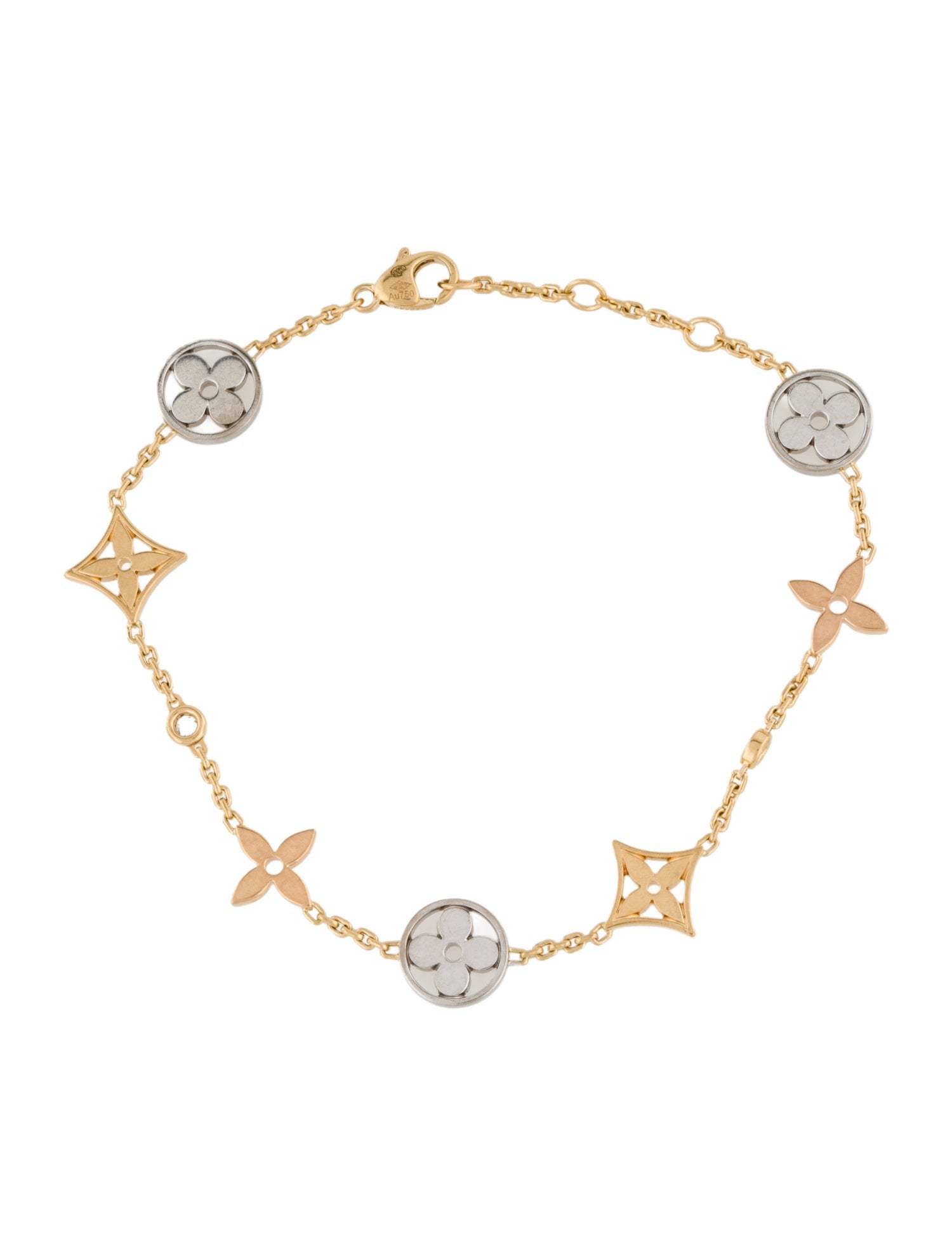 Louis Vuitton 18K Diamond Idylle Blossom Station Bracelet