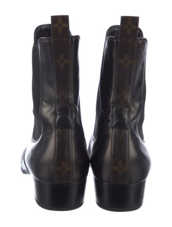 Louis Vuitton Monogram Idylle Pattern Leather Chelsea Boots