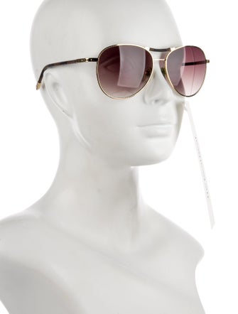 Louis Vuitton Damier Ebene Pattern Aviator Sunglasses