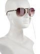 Louis Vuitton Damier Ebene Pattern Aviator Sunglasses