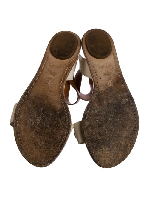 Louis Vuitton Leather Colorblock Pattern Slingback Sandals