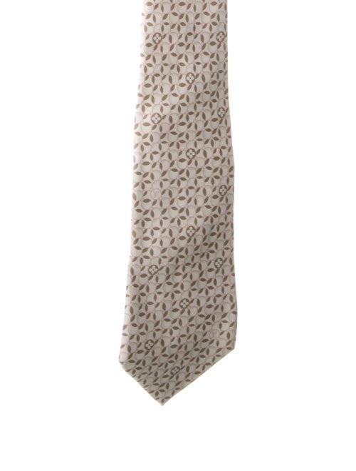 Louis Vuitton Pattern Print Silk Tie