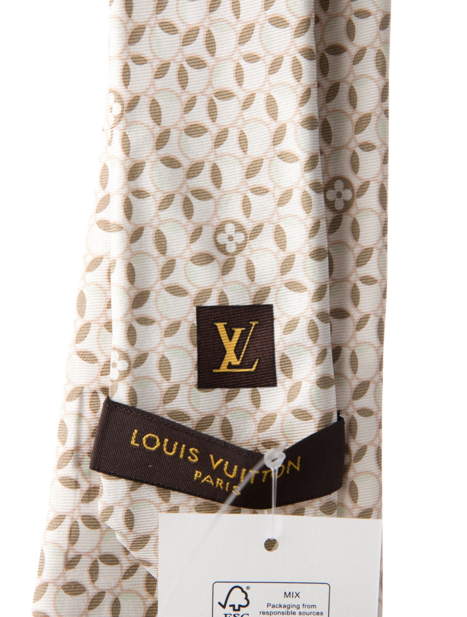 Louis Vuitton Pattern Print Silk Tie