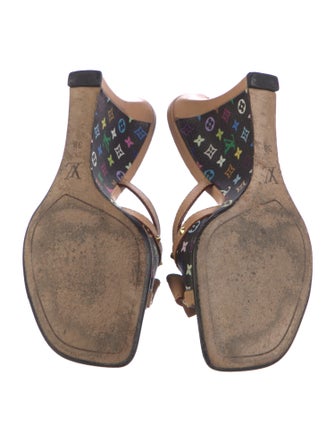 Louis Vuitton LV Monogram Leather Slides