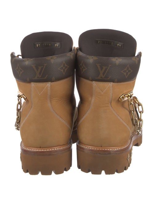 Louis Vuitton LV Monogram Suede Lace-Up Boots