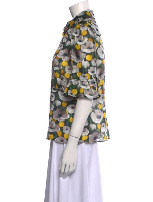 Louis Vuitton 2011 Floral Print Button-Up Top