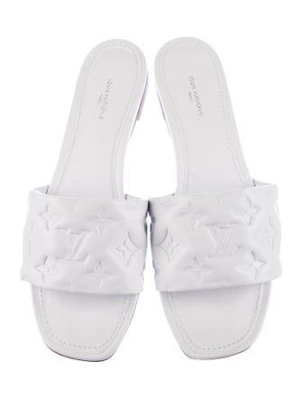 Louis Vuitton LV Monogram Leather Slides