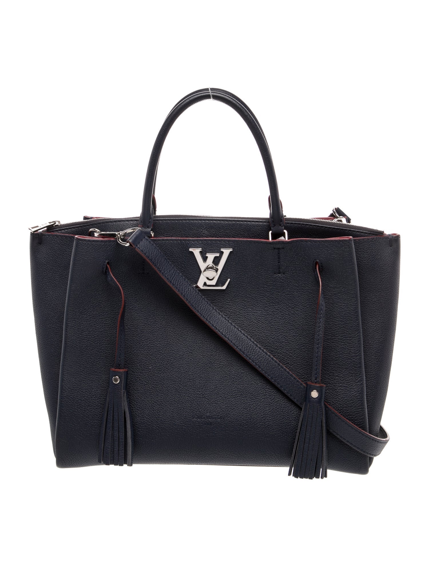 Louis Vuitton Taurillon Leather Lockmeto Marine Rouge