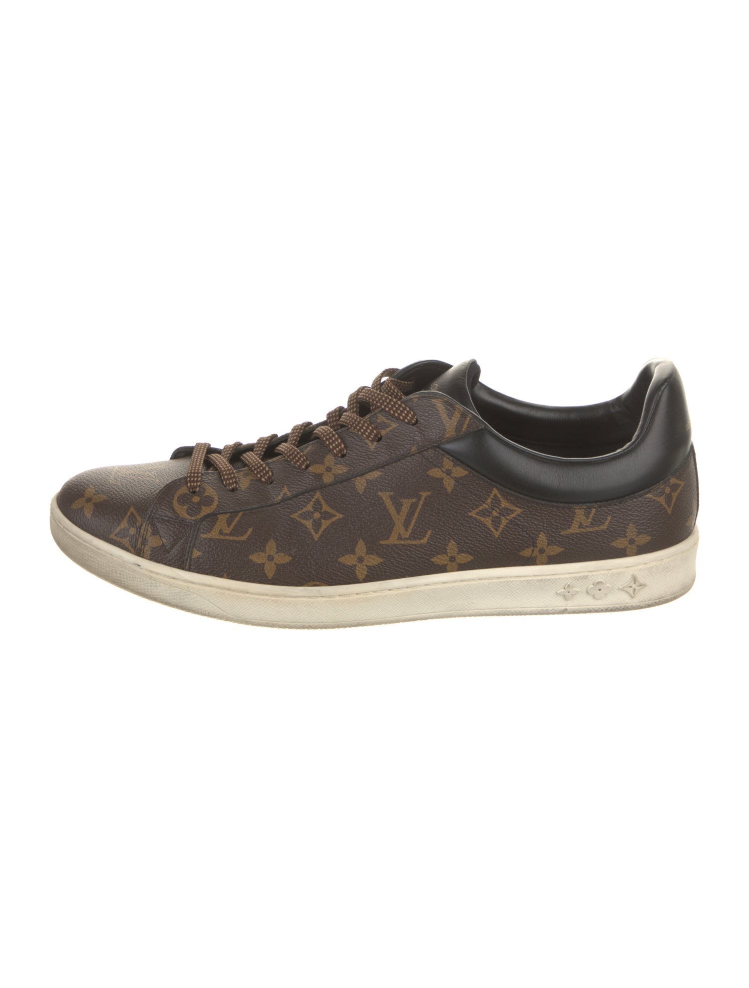 Louis Vuitton Monogram Pattern Leather Trim Embellishment Sneakers