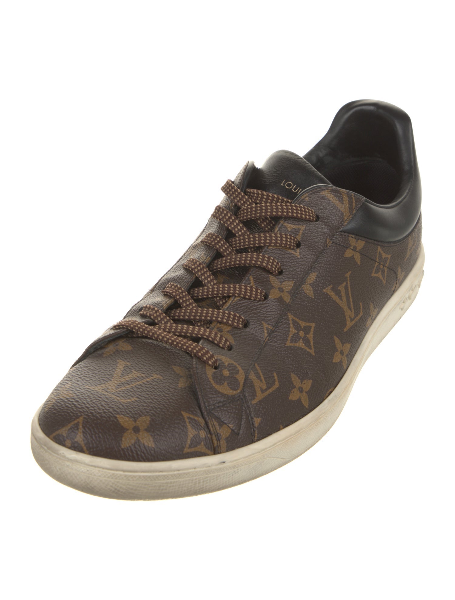 Louis Vuitton Monogram Pattern Leather Trim Embellishment Sneakers