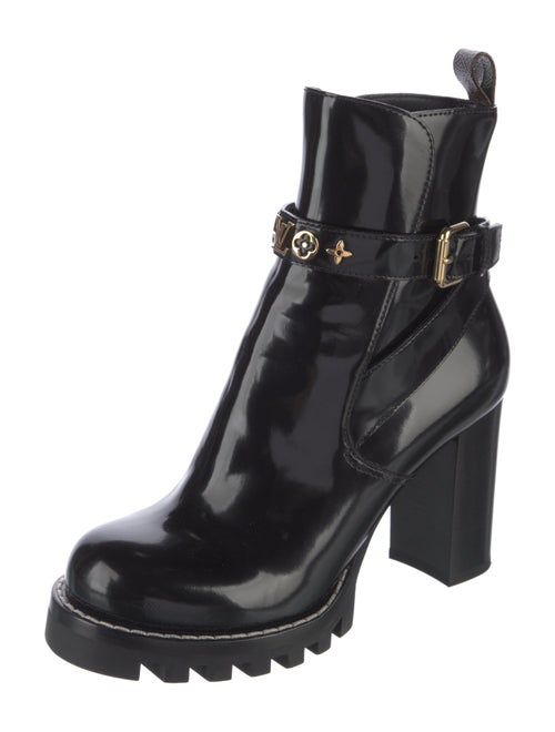 Louis Vuitton Monogram Pattern Patent Leather Rain Boots