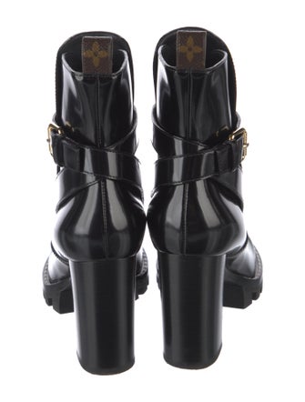 Louis Vuitton Monogram Pattern Patent Leather Rain Boots
