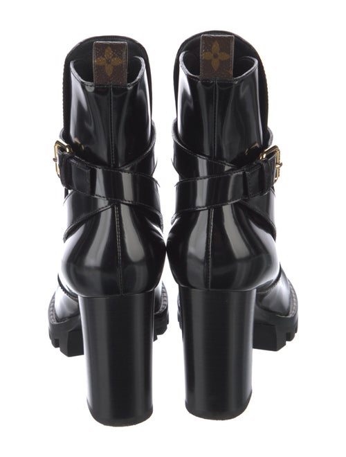 Louis Vuitton Monogram Pattern Patent Leather Rain Boots