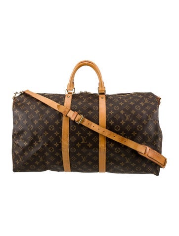 Louis Vuitton Handle Bags LV Monogram Keepall Bandouliere 55 Vintage