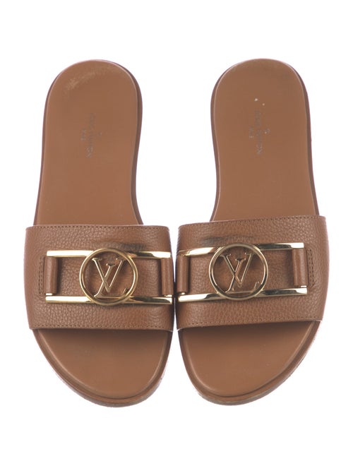 Louis Vuitton LV Monogram Leather Slides