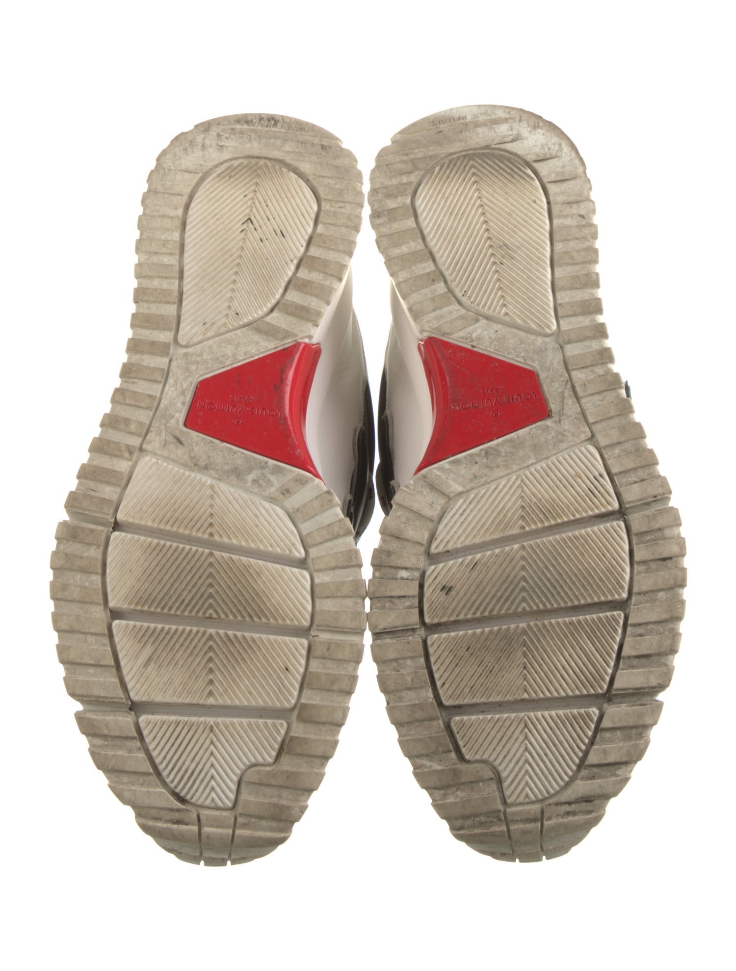 Louis Vuitton Leather Colorblock Pattern Sneakers