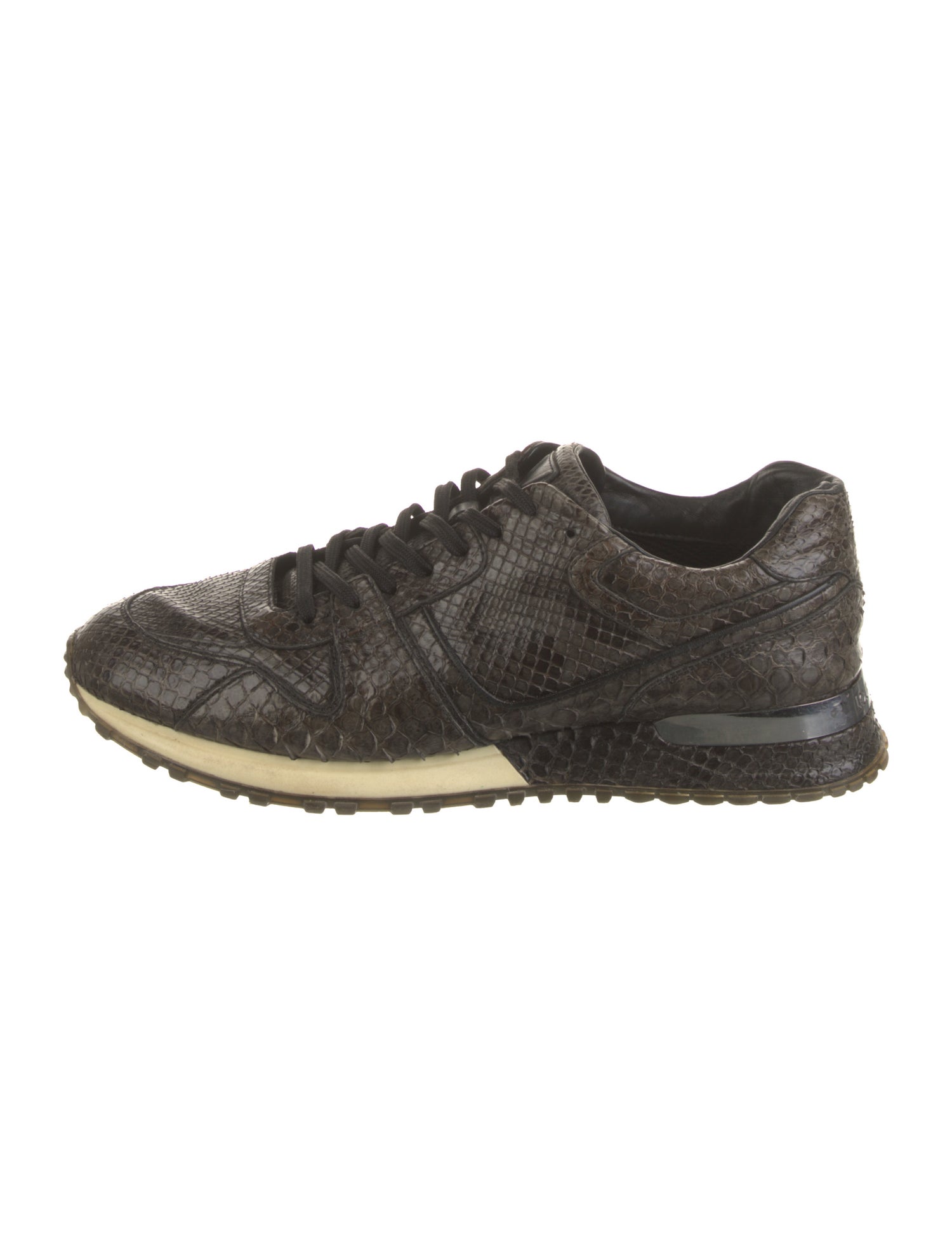 Louis Vuitton Monogram Pattern Snakeskin Sneakers
