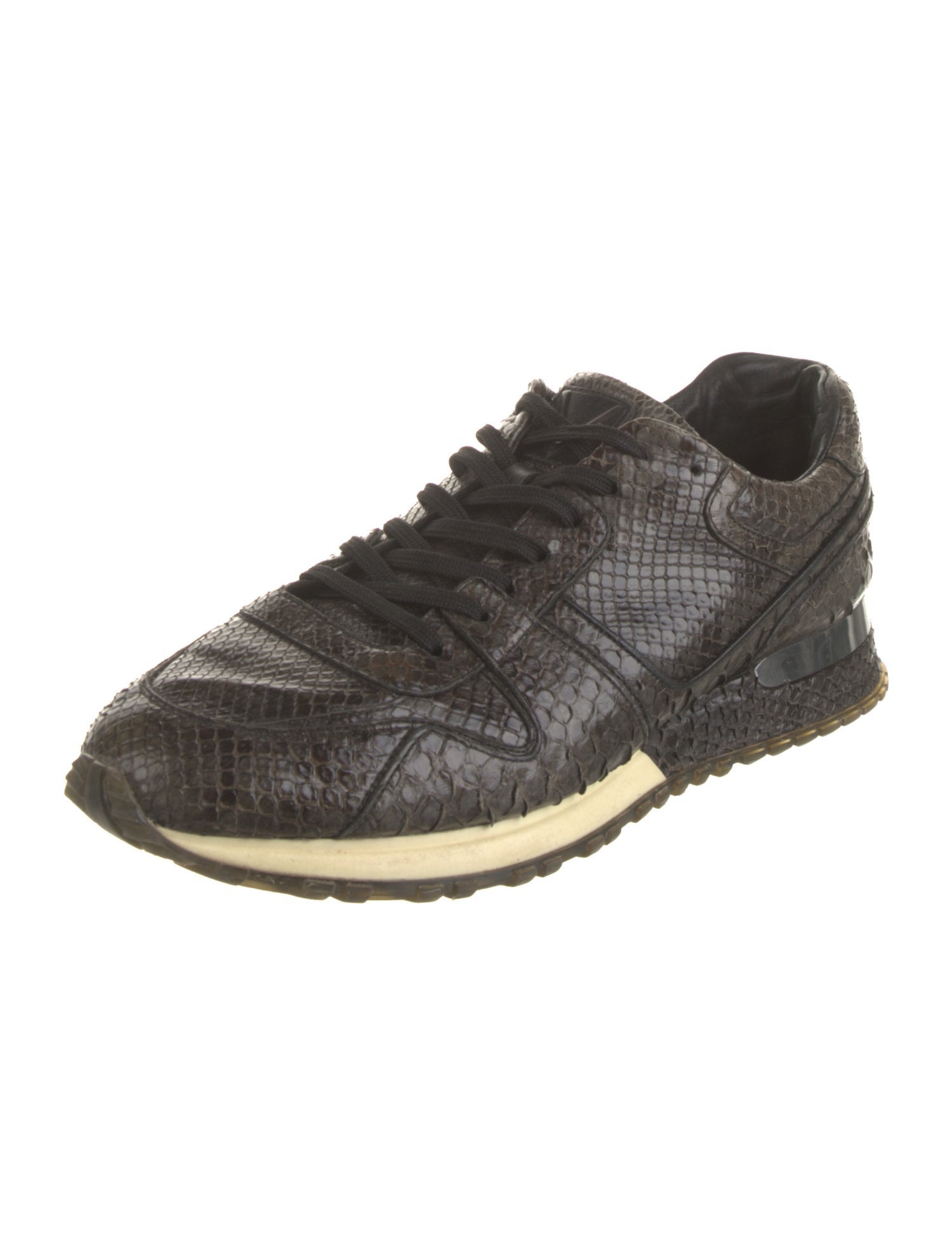 Louis Vuitton Monogram Pattern Snakeskin Sneakers