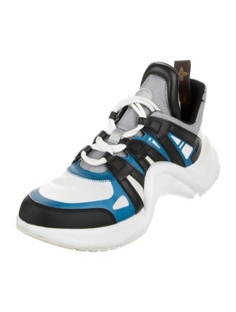 Louis Vuitton Leather Printed Athletic Sneakers