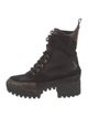 Louis Vuitton Monogram Pattern Leather Combat Boots