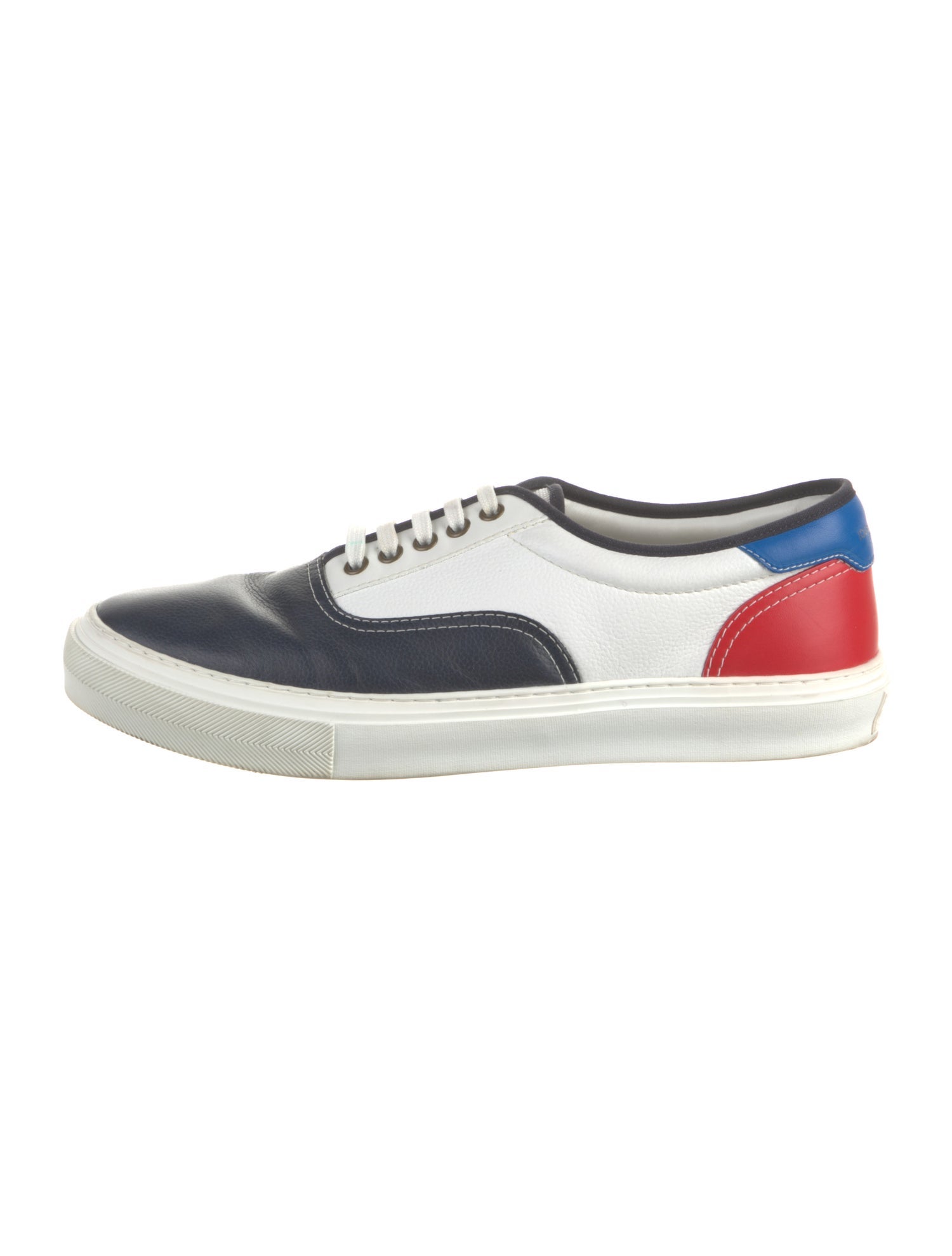 Louis Vuitton Leather Colorblock Pattern Sneakers