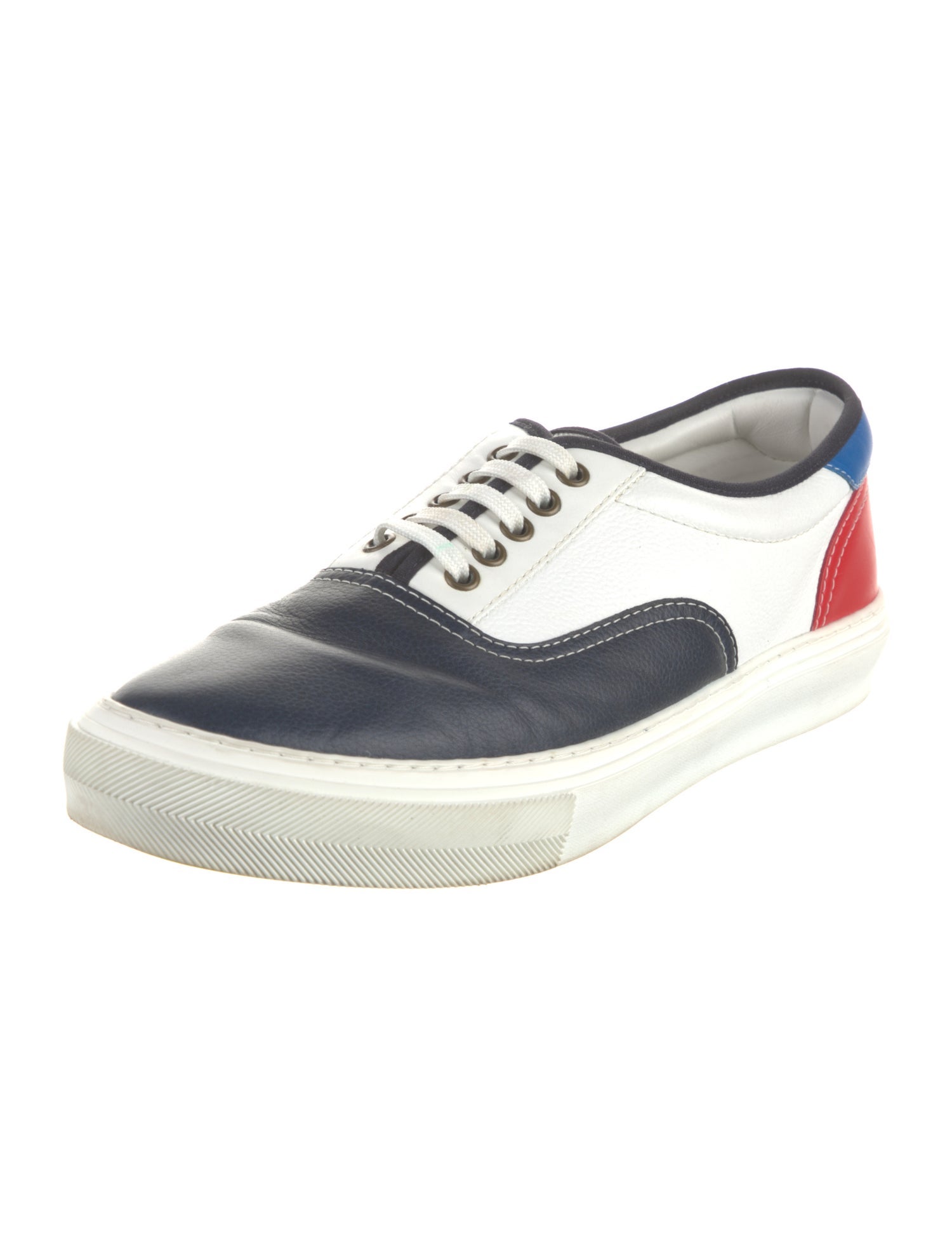 Louis Vuitton Leather Colorblock Pattern Sneakers