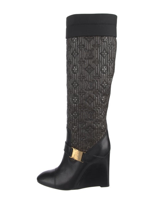 Louis Vuitton Monogram Pattern Leather Boots