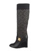Louis Vuitton Monogram Pattern Leather Boots
