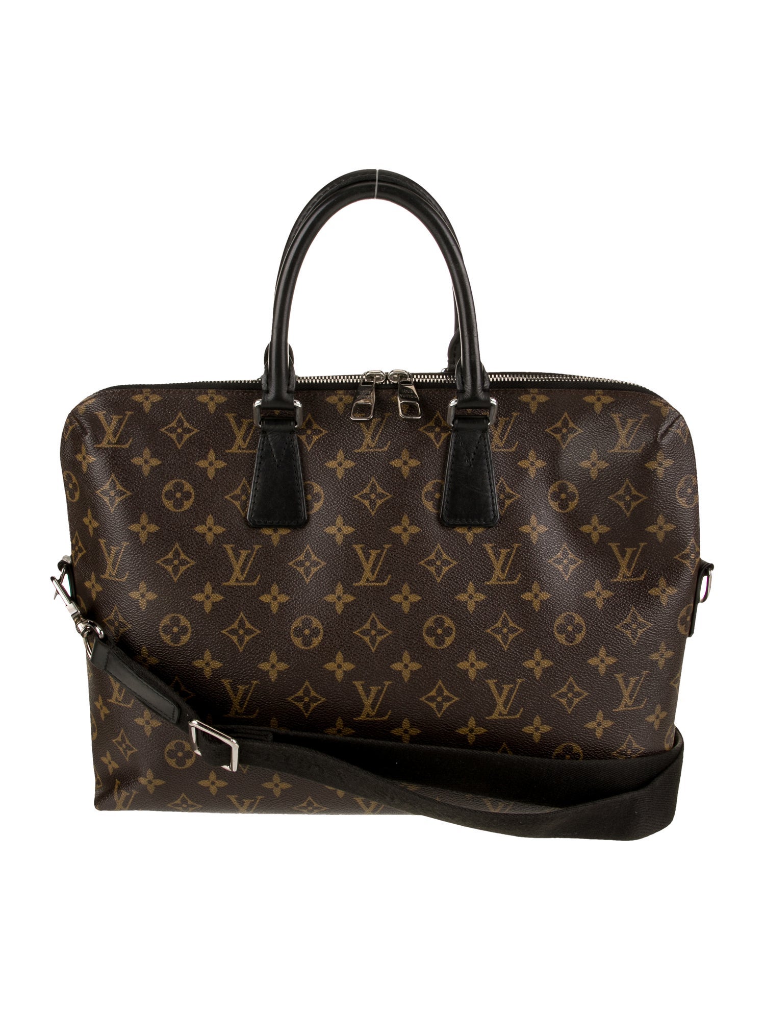 Louis Vuitton Coated Canvas Macassar Porte-Documents Jour