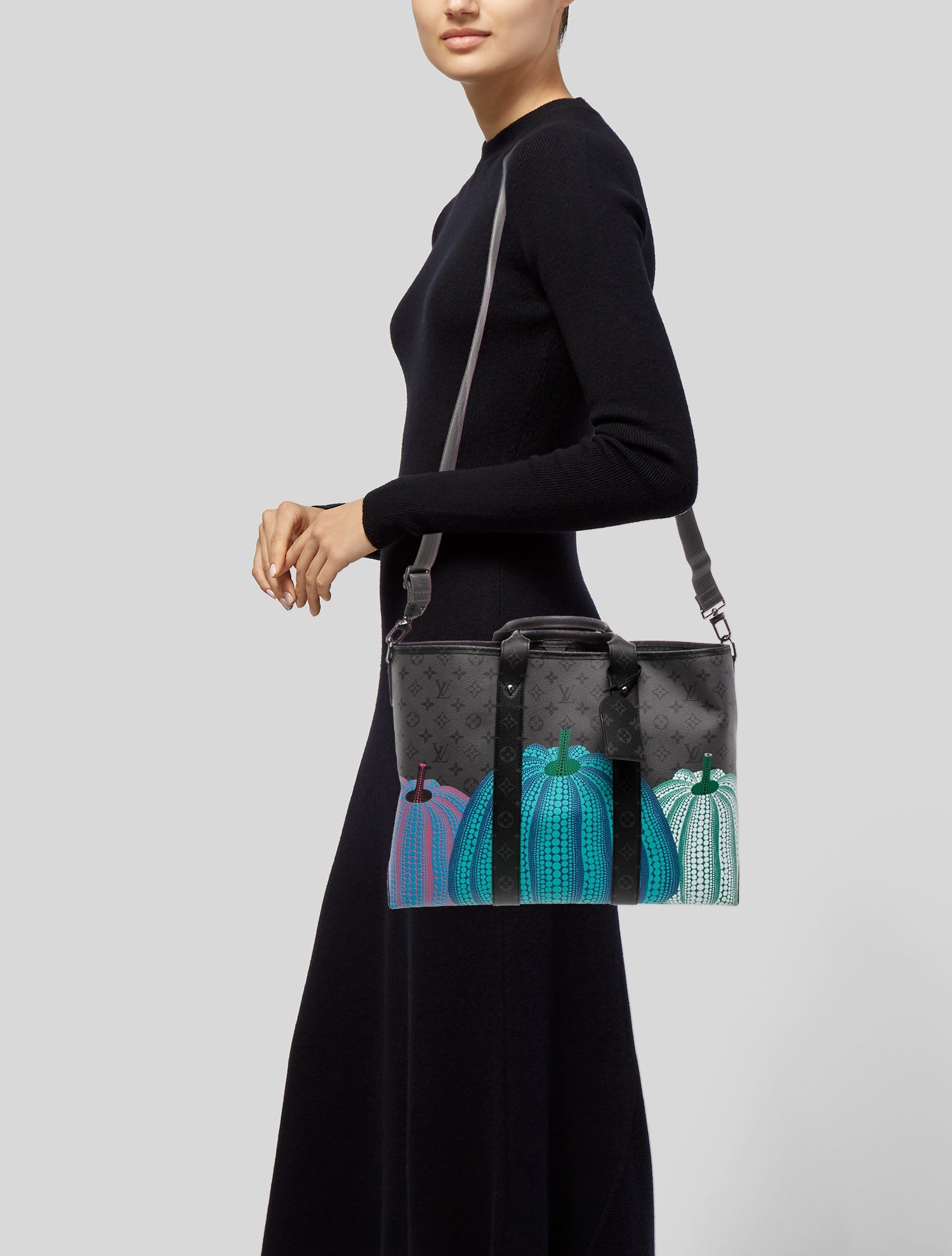 Louis Vuitton x Yayoi Kusama Pumpkins Reverse Monogram Eclipse Weekend Tote GM