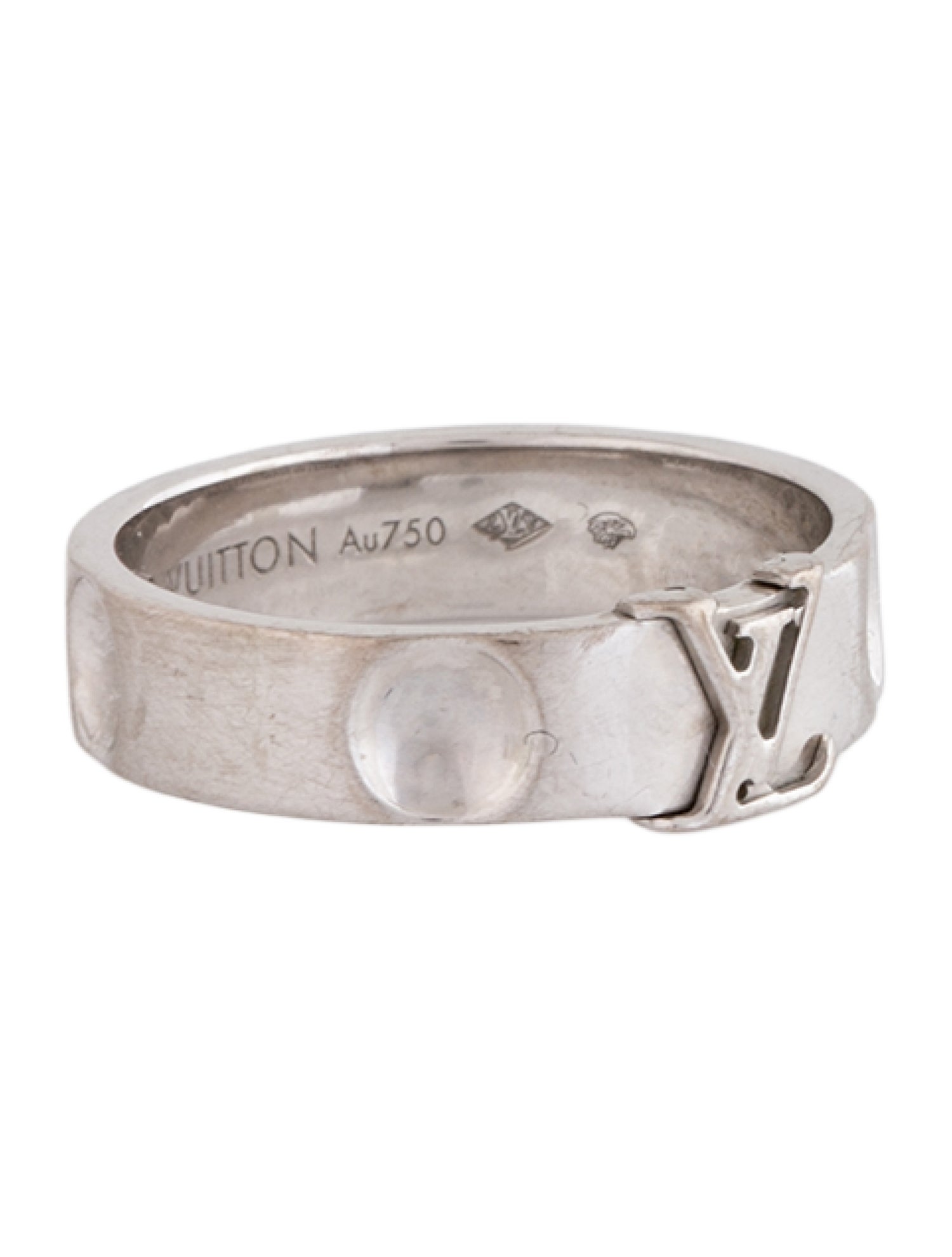 Louis Vuitton 18K Empreinte Band Ring