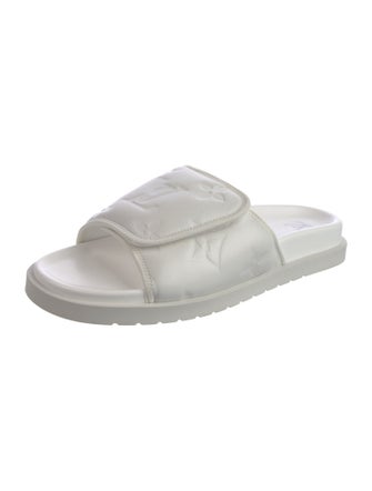 Louis Vuitton LV Monogram Leather Slides