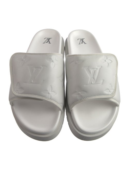 Louis Vuitton LV Monogram Leather Slides