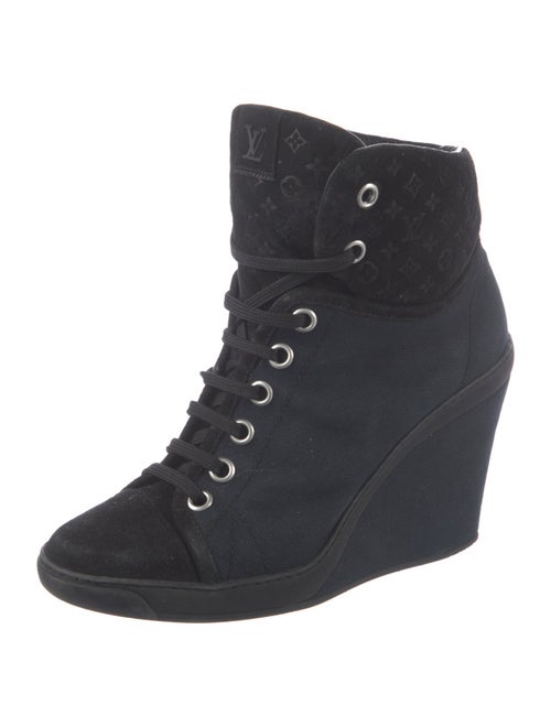 Louis Vuitton LV Monogram Canvas Lace-Up Boots