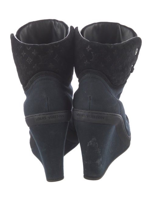 Louis Vuitton LV Monogram Canvas Lace-Up Boots