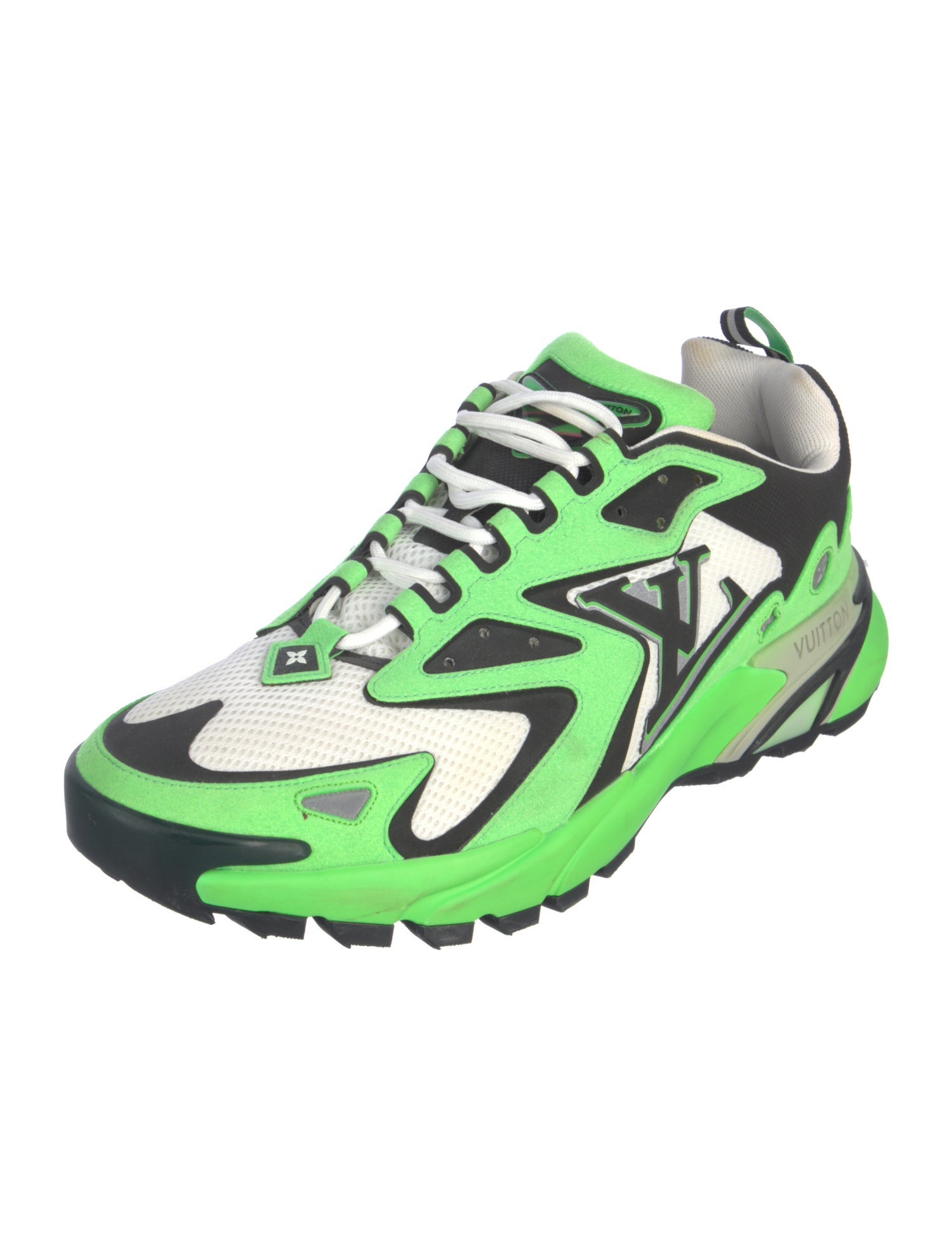 Louis Vuitton Suede Printed Athletic Sneakers