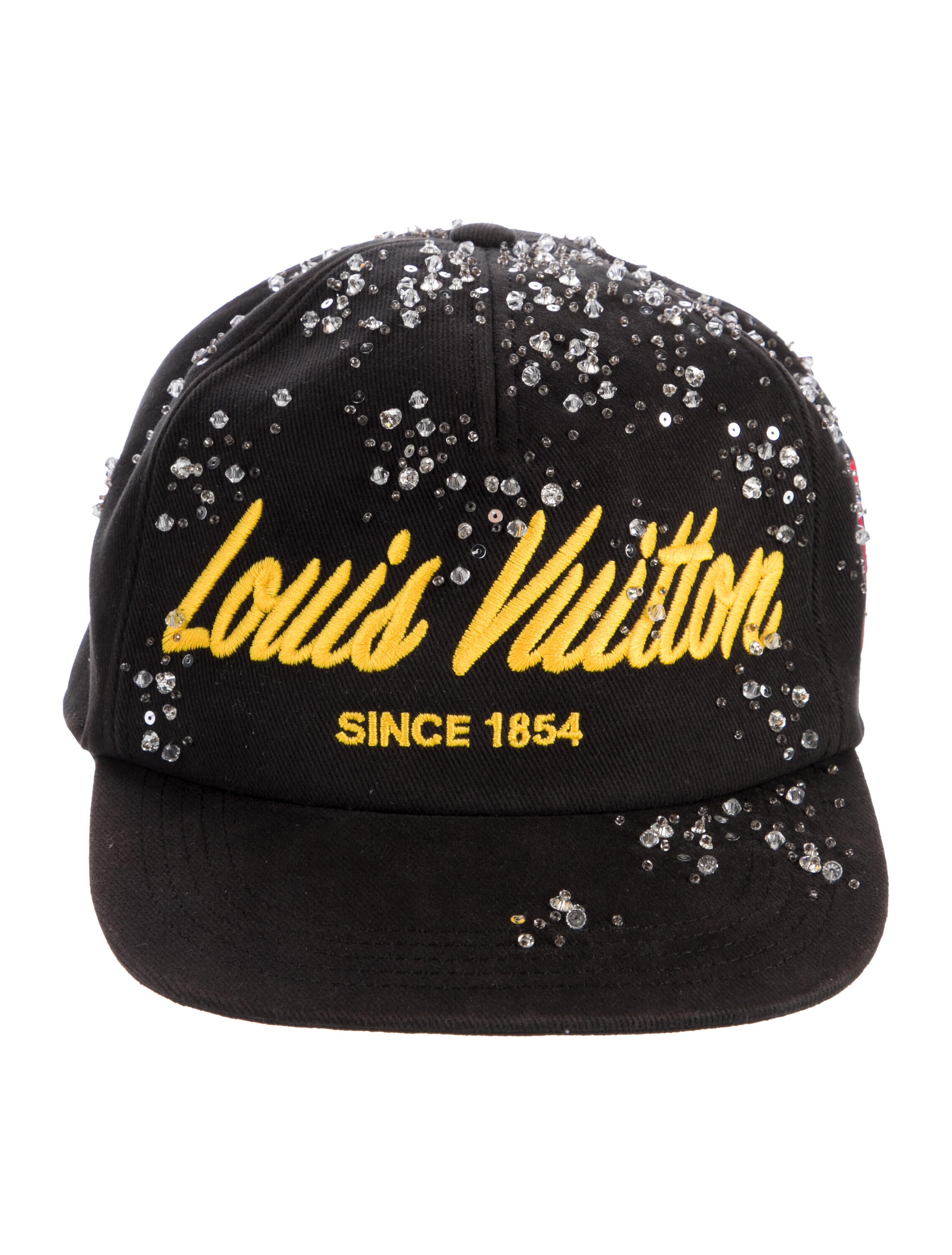 Louis Vuitton Embroidered Crystal Flat Brim Cap