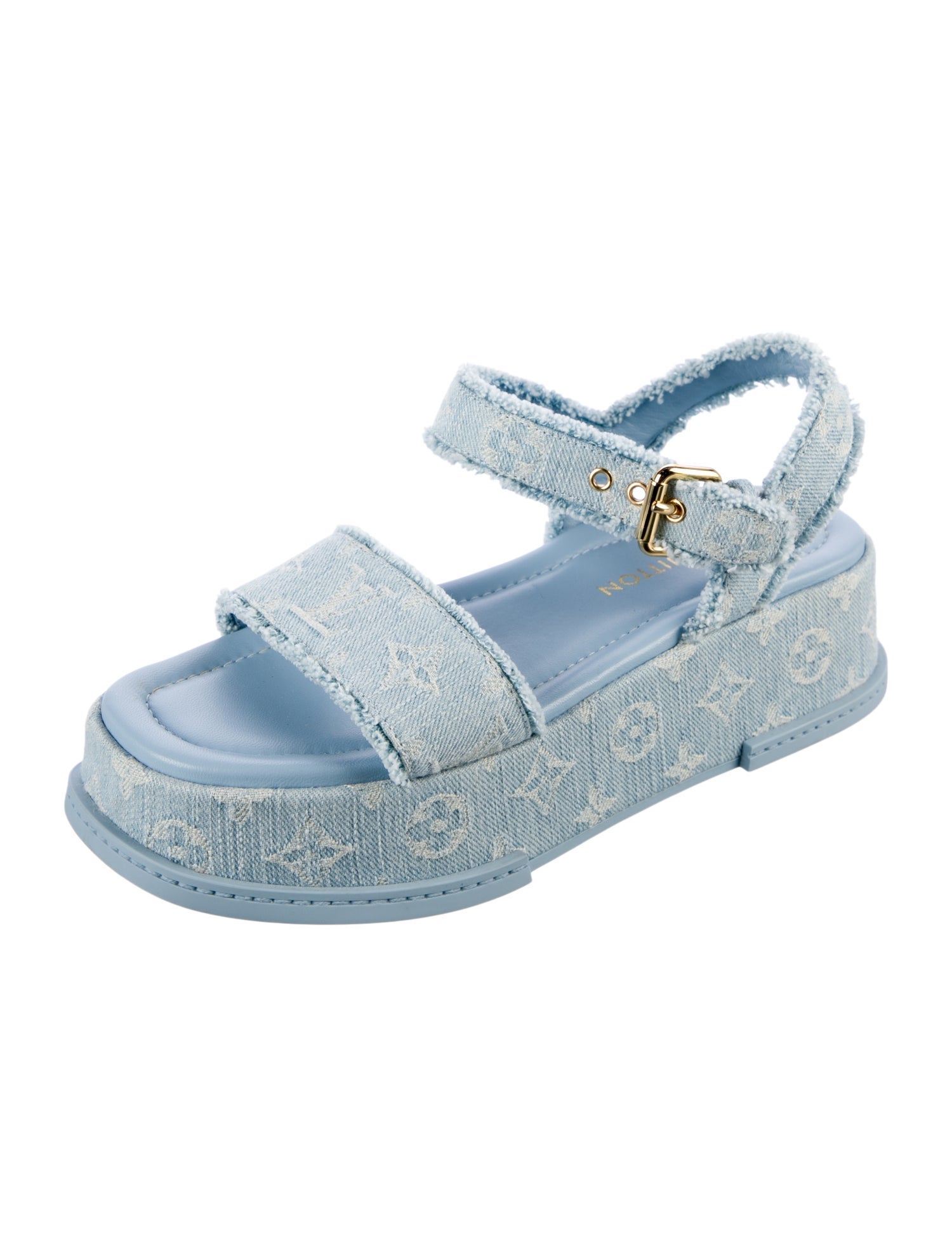 Louis Vuitton LV Monogram Denim Slingback Sandals