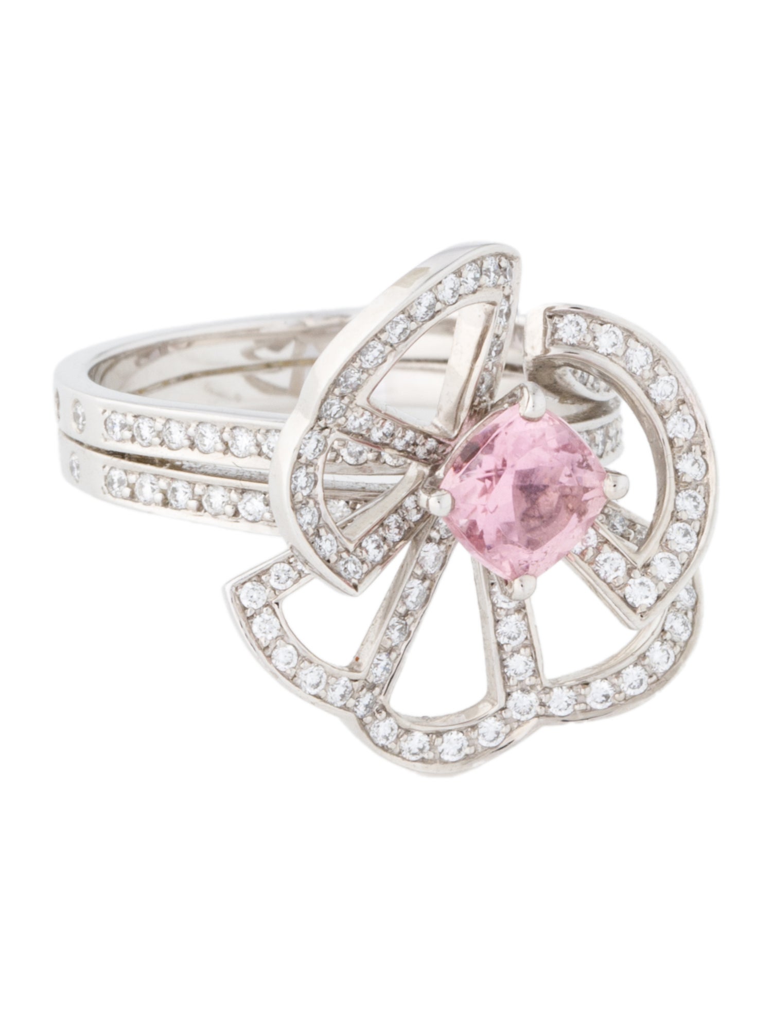 Louis Vuitton 18K Tourmaline & Diamond Flower Cocktail Ring