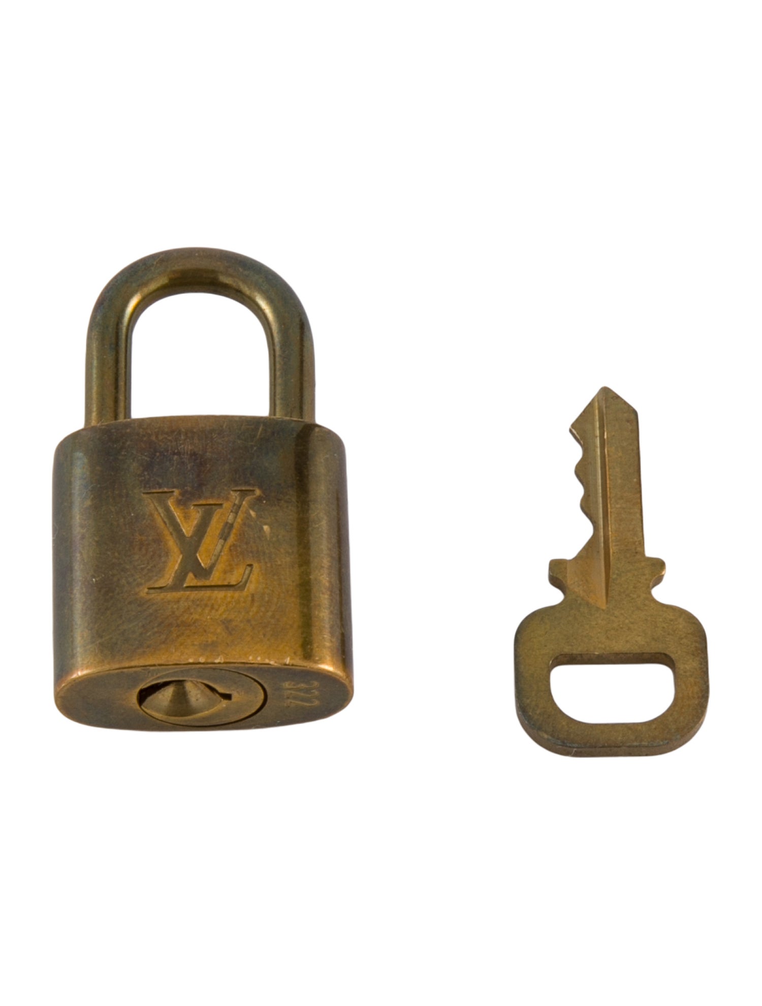 Louis Vuitton Brass Lock & Key Set