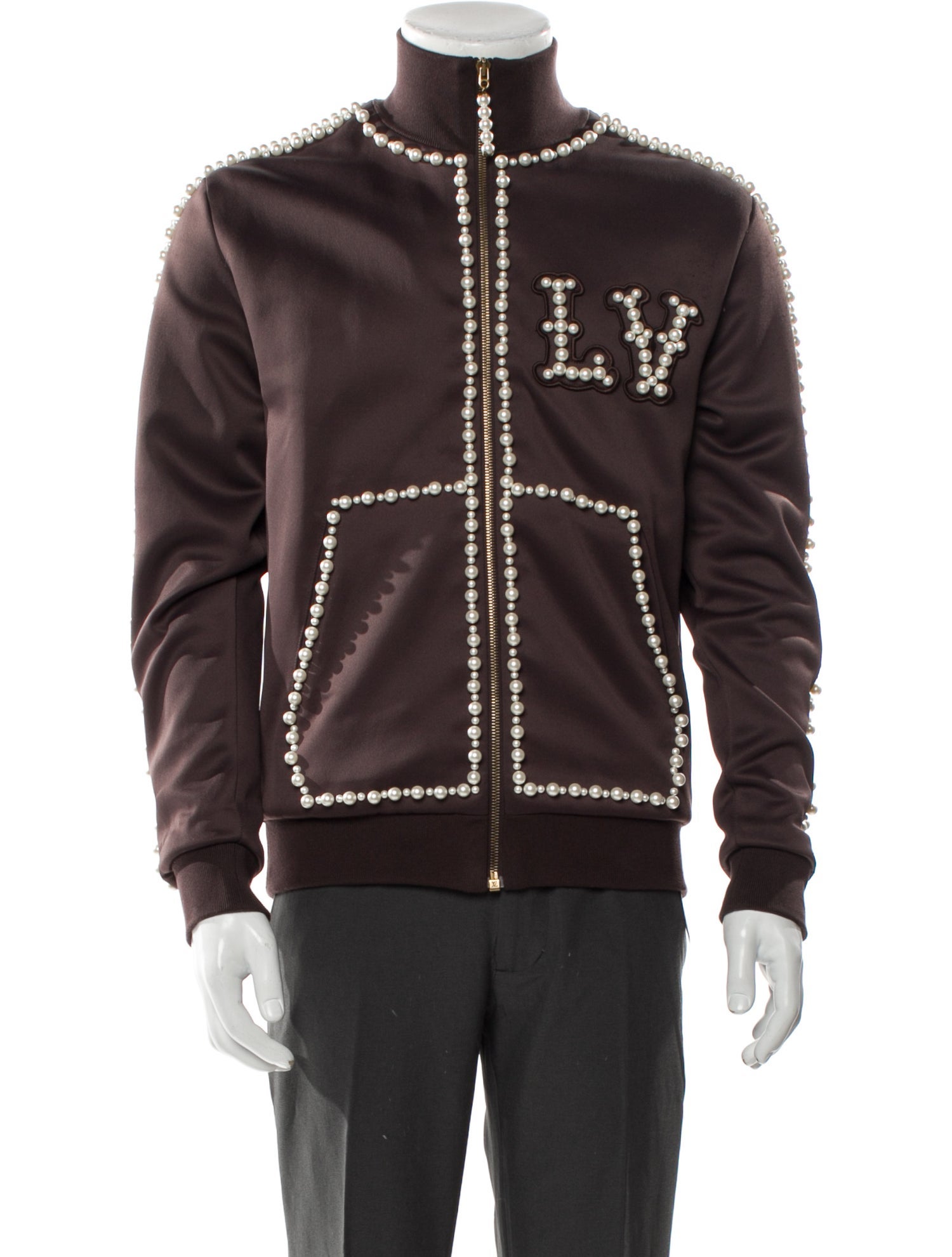 Louis Vuitton 2024 Faux Pearl Accents Jacket w/ Tags