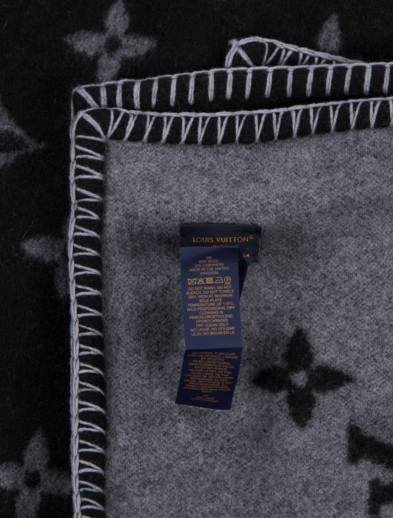 Louis Vuitton Monogram Eclipse Throw Blanket