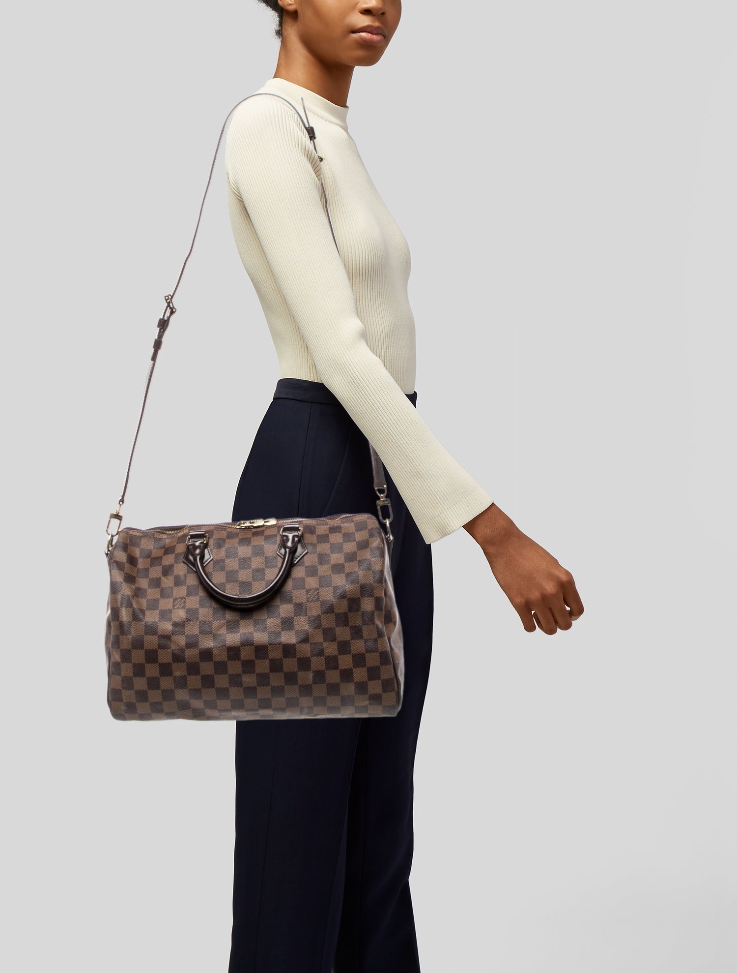 Louis Vuitton Damier Ebene Speedy Bandouliere 35