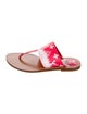Louis Vuitton Escale Pattern Leather T-Strap Sandals