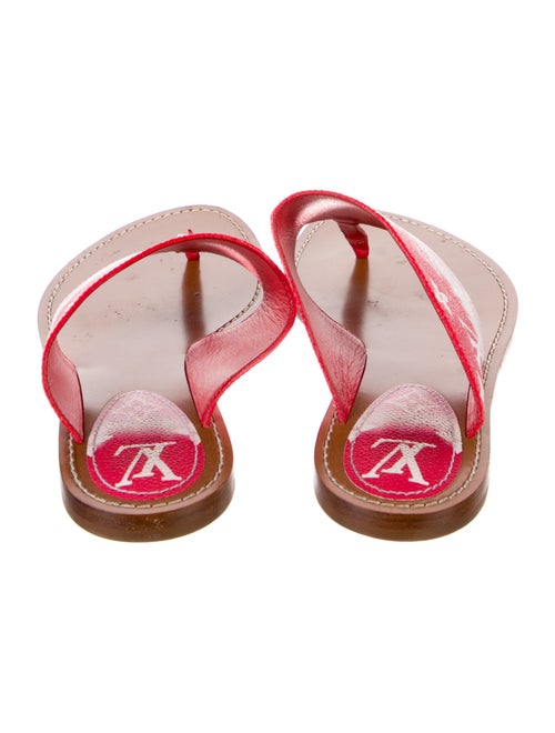 Louis Vuitton Escale Pattern Leather T-Strap Sandals