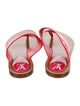 Louis Vuitton Escale Pattern Leather T-Strap Sandals