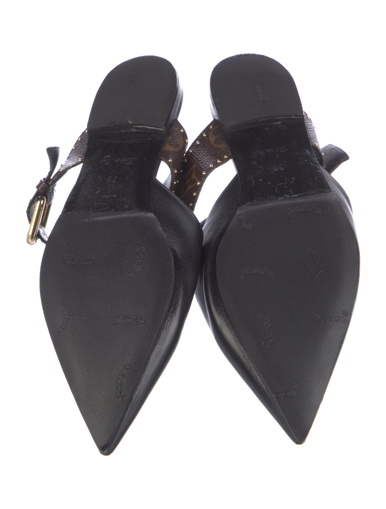 Louis Vuitton LV Monogram Leather Mules